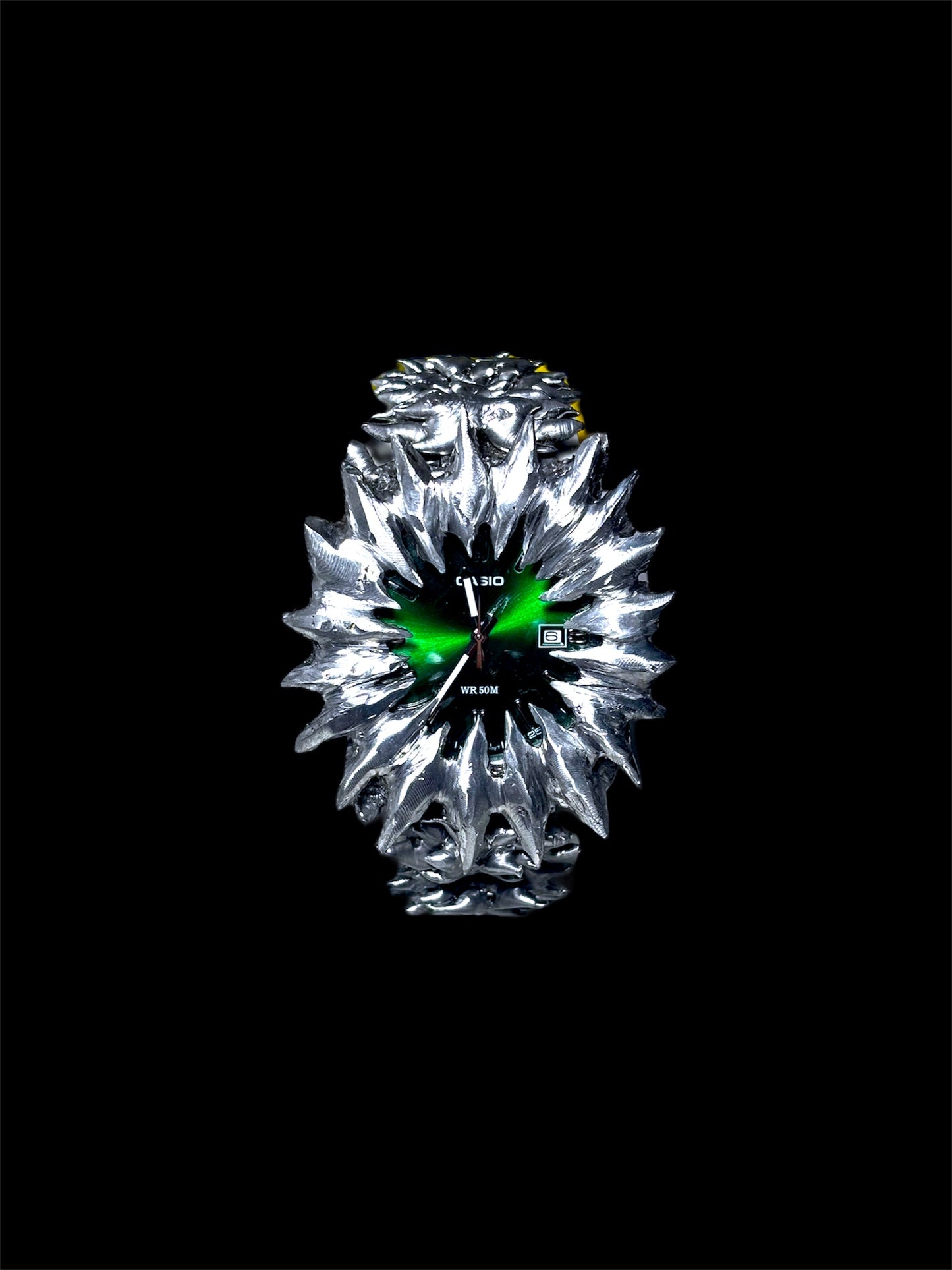 Overspiked green venom watch